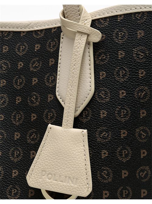 Borsa Shopping Heritage Logo Classic Nero/avorio POLLINI | TE8427PP06Q11/00C